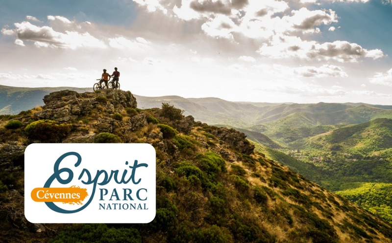 Sur la dernière journée de la traversée des Cévennes, la trace vous emmène à ce sommet méconnu pour un dernier regard panoramique le Voyage VTT la traversée des Cévennes obtient la marque Esprit Parc