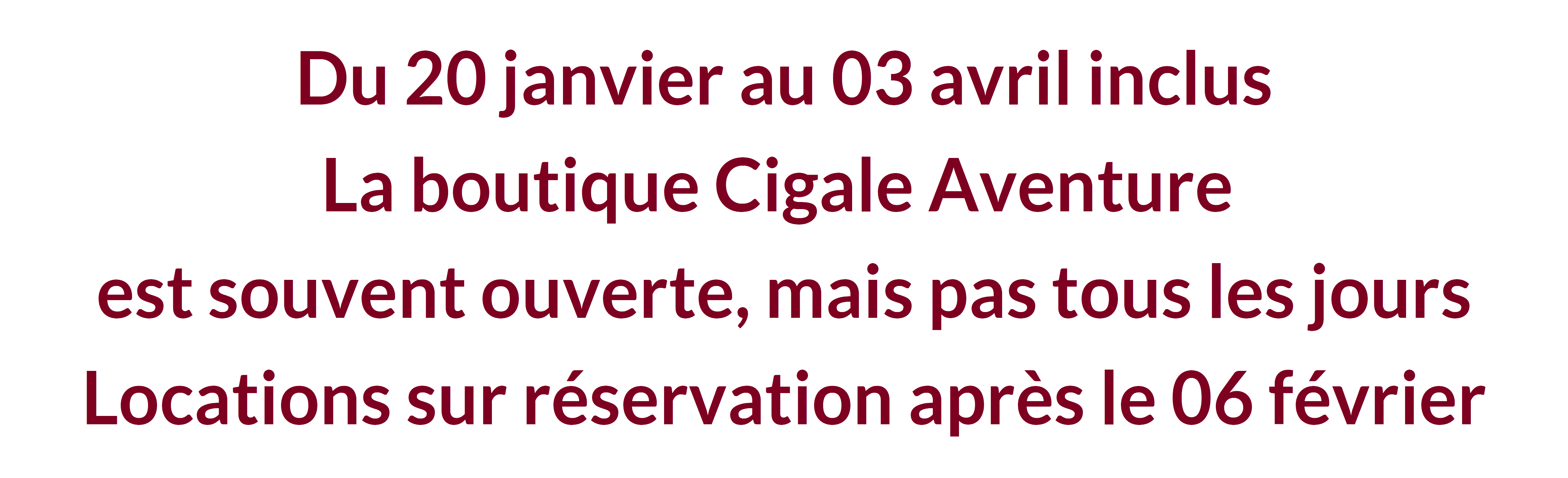 En hiver, nous sommes toujours présents