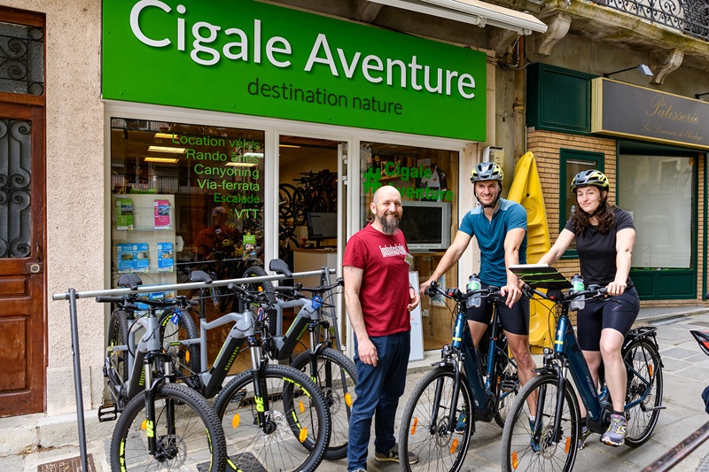 Départ à vélo depuis le Vigan