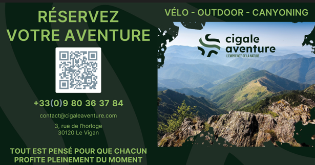 un aperçu du nouveau dépliant de Cigale Aventure